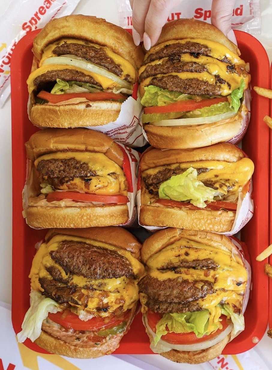 In-n-Out Cheeseburger Animal Style — source product photograph