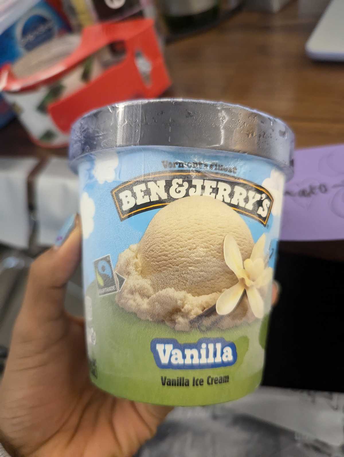 Ben & Jerry's Vanilla Ice Cream — source product photograph