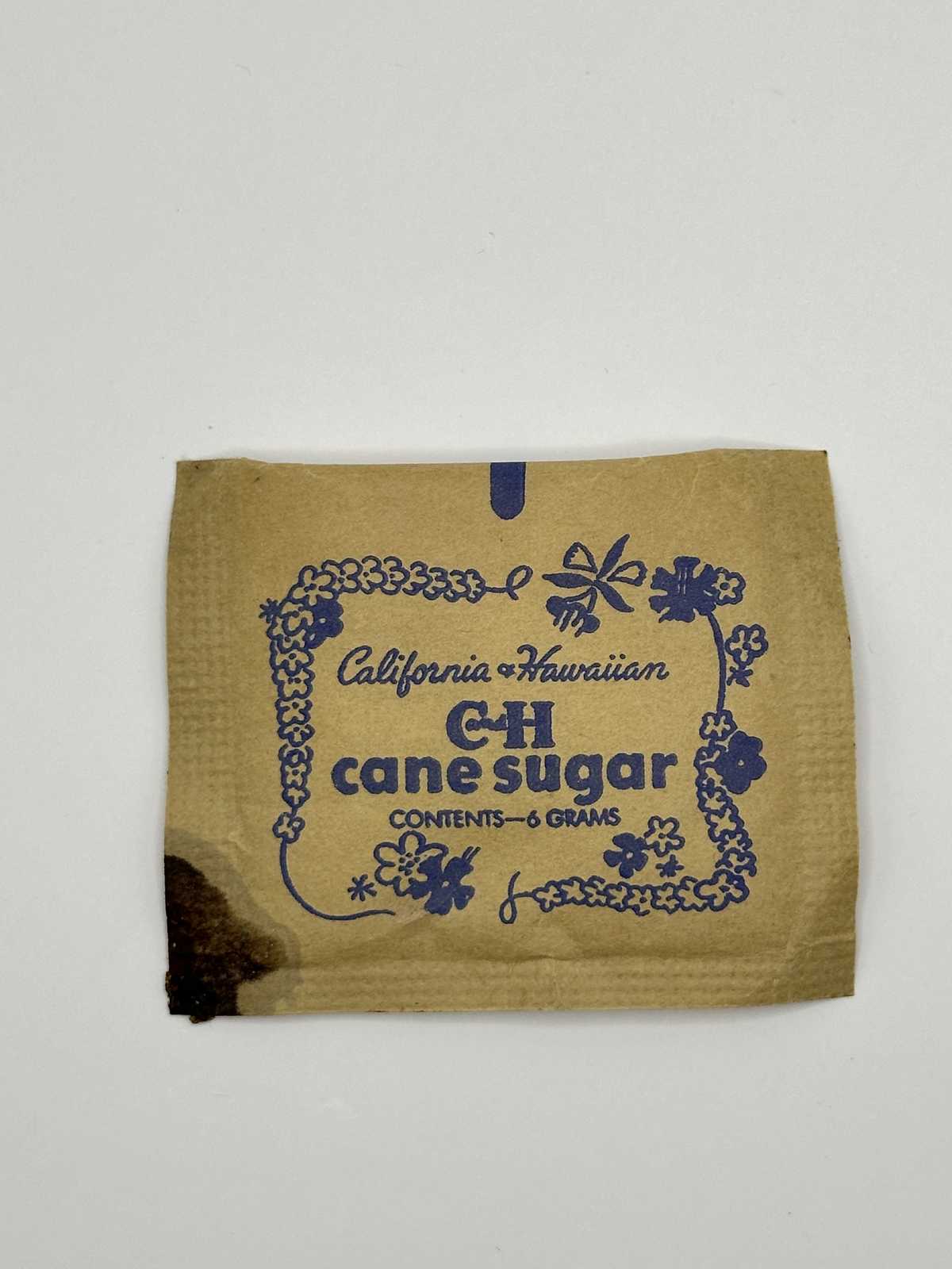 Cane Sugar from 1952 Korean War Rations — source product photograph