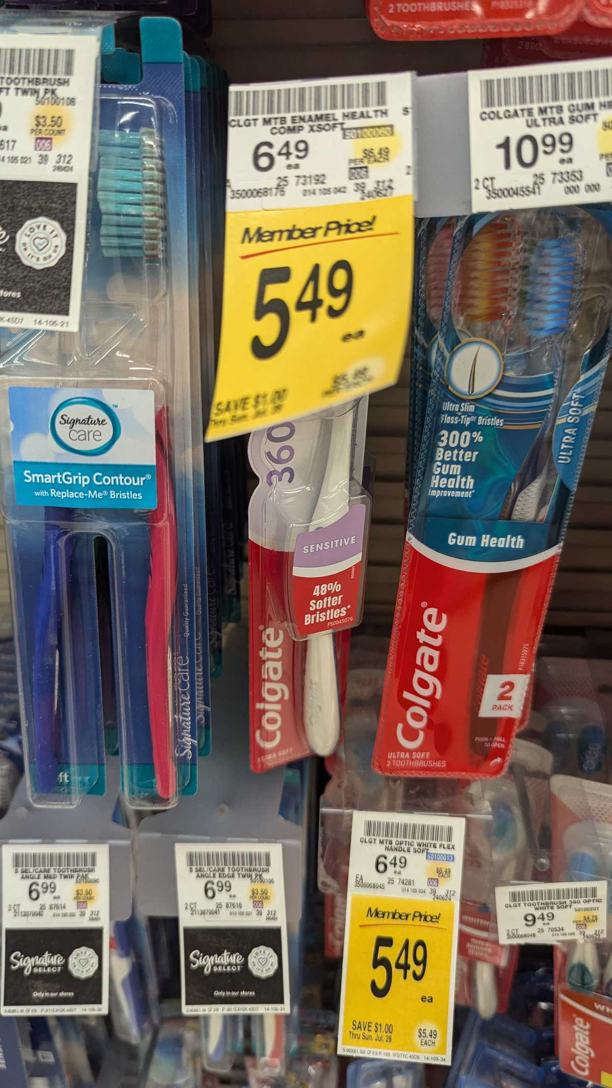 Colgate 360 Extra Soft Toothbrush for Sensitive Teeth — source product photograph