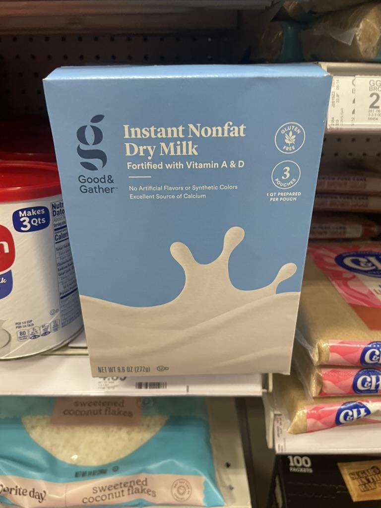 Good & Gather Powdered Milk Instant Nonfat Dry — source product photograph
