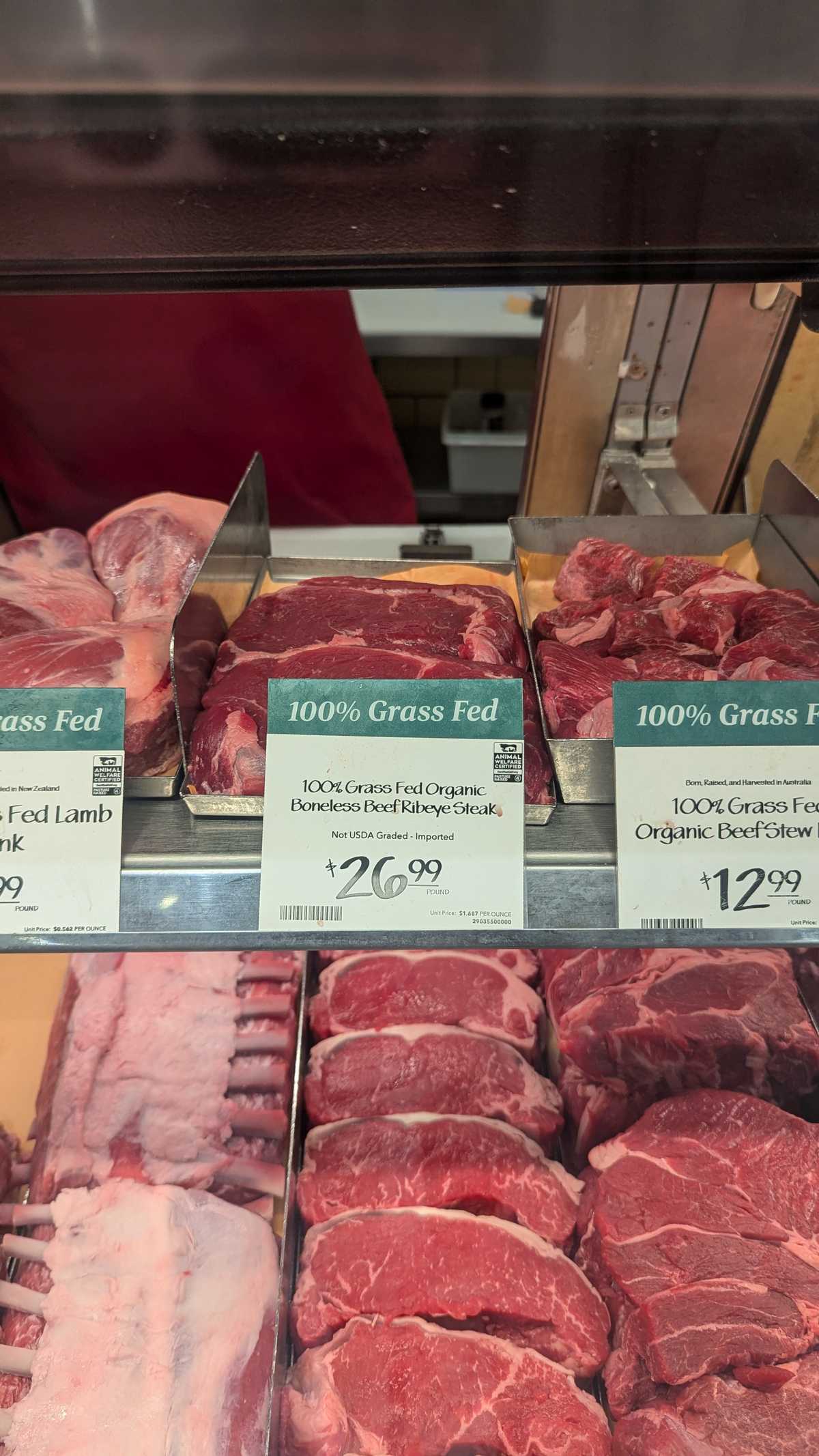 Whole Foods Organic Boneless Beef Ribeye Steak Grass Fed — source product photograph