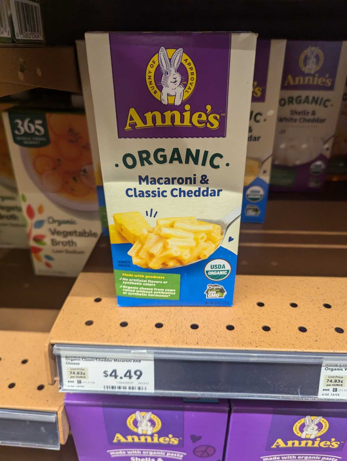 Annie's Organic Classic Cheddar Mac and Cheese — source product photograph