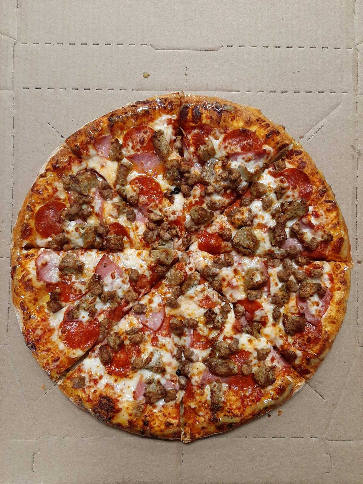 Dominos MeatZZa Pizza — source product photograph