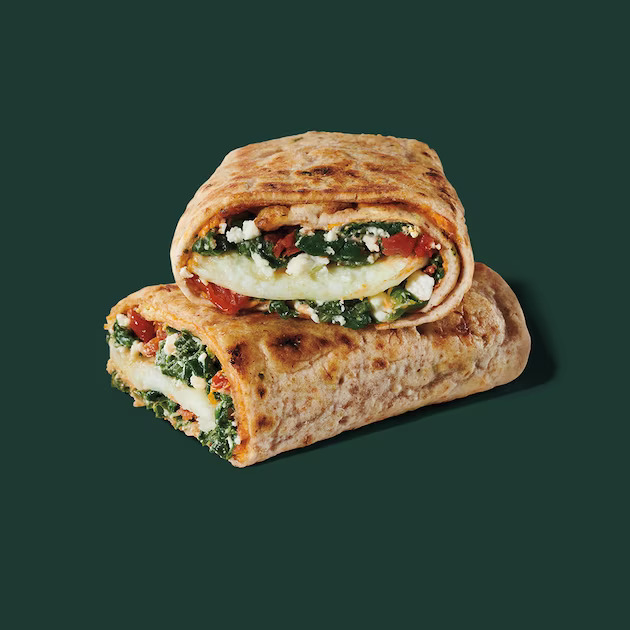 Starbucks Spinach Feta Wrap Warmed — source product photograph