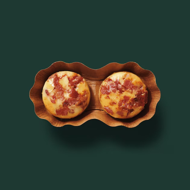 Starbucks Bacon Gruyere Egg Bites Warmed — source product photograph