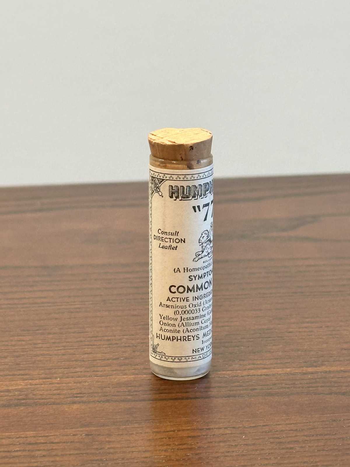 Cold Tablets from 1920s — source product photograph