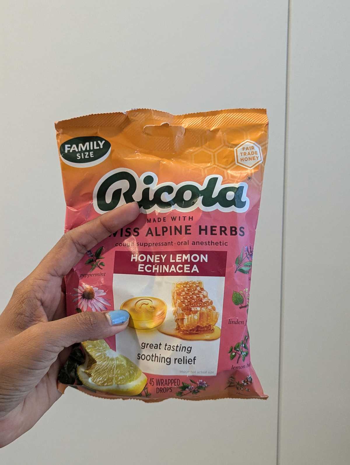 Ricola Honey Lemon Echinacea Herbal Cold Tablets — source product photograph