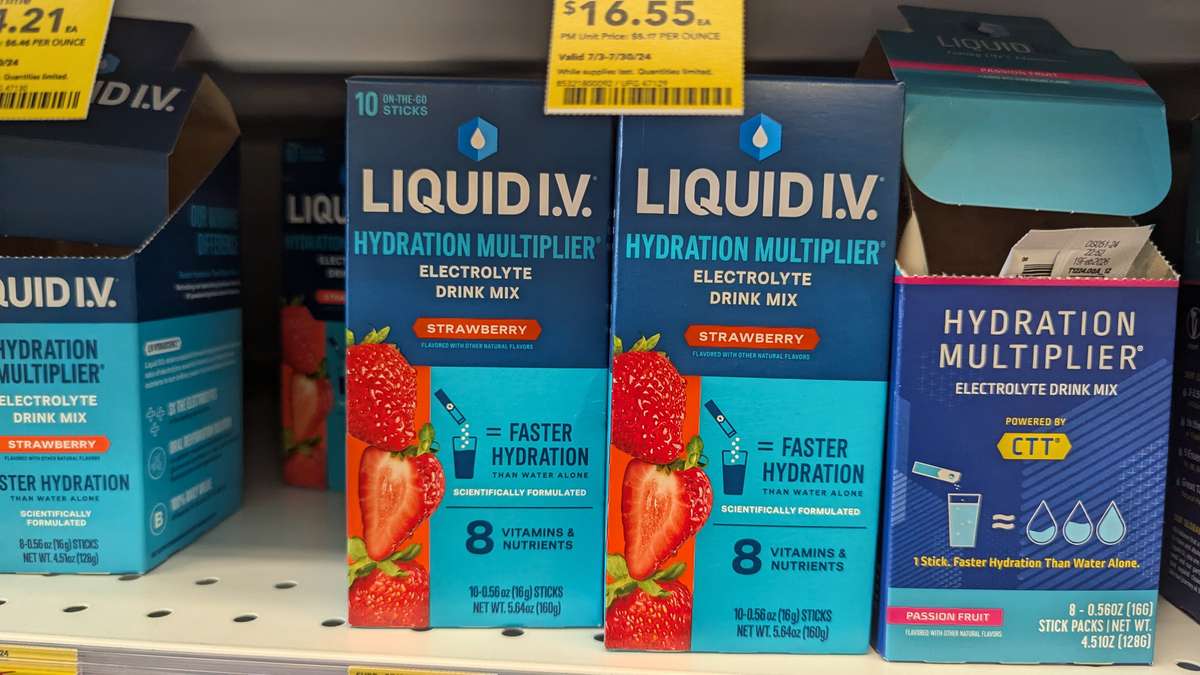 Liquid IV Hydration Multiplier Electrolyte Drink Mix Strawberry — source product photograph